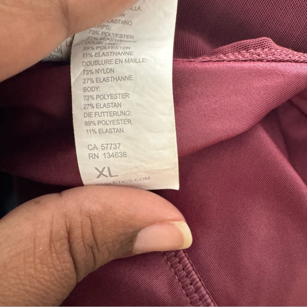 Fabletics Jumpsuit Motion365+ Shine Jumpsuit Burgundy - Picture 10 of 12